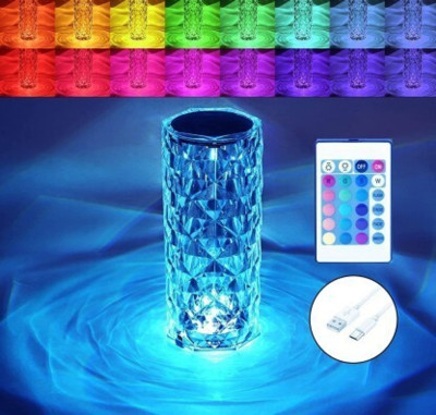 MAKD DIAMOND CRYSTAL LAMP A225 Table Lamp (10 cm, Multicolor)