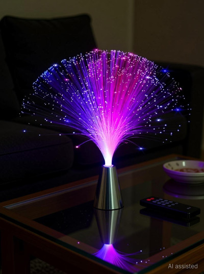 Bhaktvatsal Enterprise USB OPTICAL FIBER LAMP Night Lamp (5 cm, Multicolor)