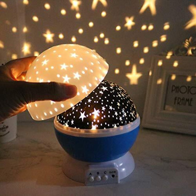 TECHEL Star Master Night Projector Lamp Rotating XZS14 Table Lamp (14 cm, Multicolor)