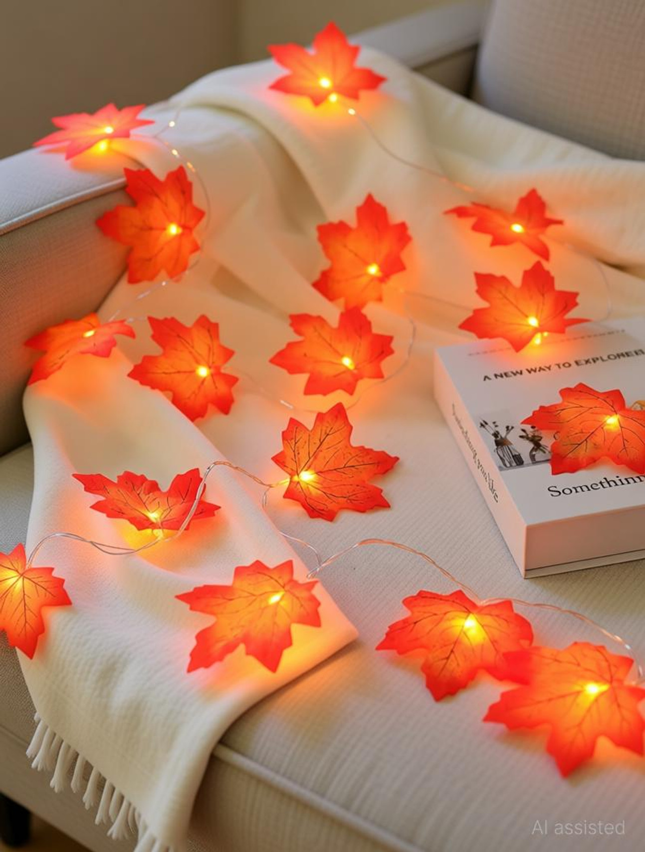 xenith 14 LEDs 3 m Gold Steady Leaf Rice Lights (Pack of 1)
