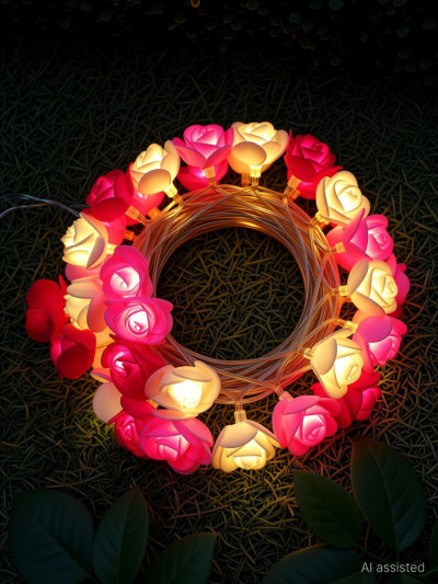 NISCO 20 LEDs 4 m Pink Steady Lantern Rice Lights (Pack of 1)